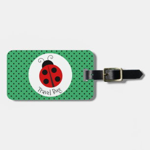 Ladybug mit Polka Dots Design Gepäckmarke Gepäckanhänger