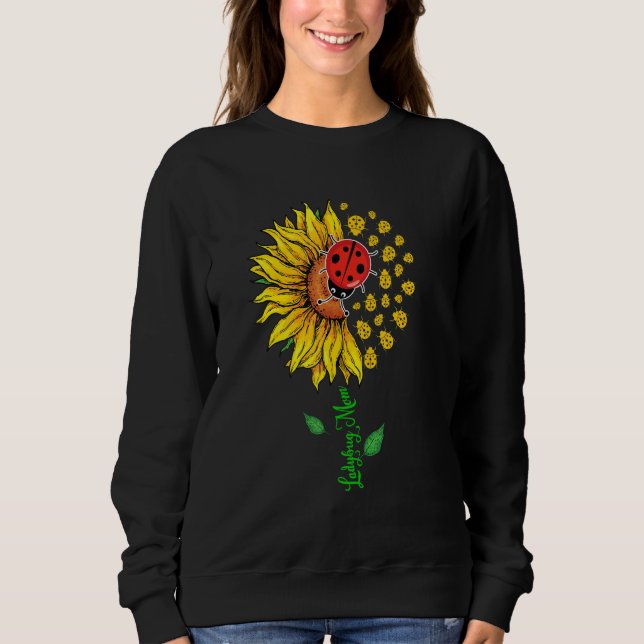 Ladybug Mom Cute Sunflower Ladybugs Lover Mother's Sweatshirt (Vorderseite)