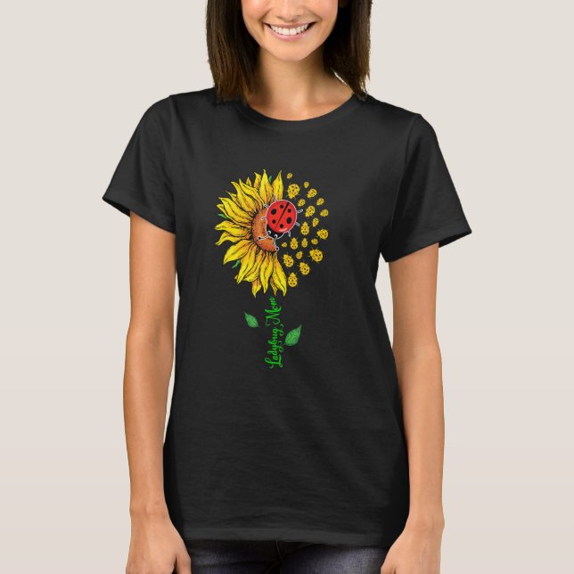 Ladybug Mom Cute Sunflower Ladybugs Lover Mother's T-Shirt (Vorderseite)