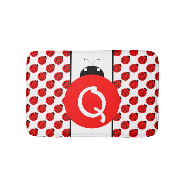 Ladybug Monogram Badematte (Vorderseite)