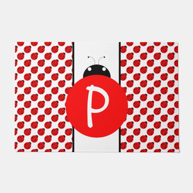 Ladybug Monogram Fußmatte (Vorderseite)