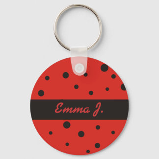 Ladybug Muster Personalisiert Name Keychains Schlüsselanhänger