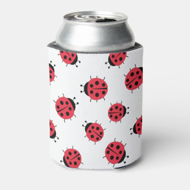 Ladybug Muster Print Can Cooler Dosenkühler (Kanne Rückseite)