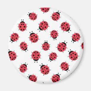 Ladybug Muster Print Magnet