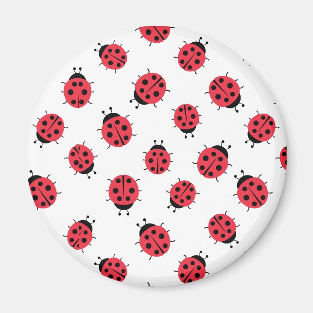 Ladybug Muster Print Magnet (Vorne)