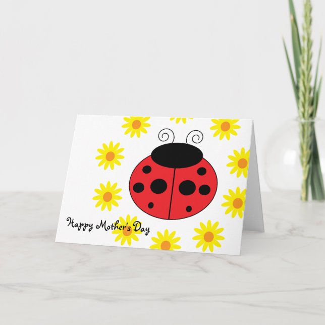 Ladybug-Muttertagskarte Karte (Vorderseite)