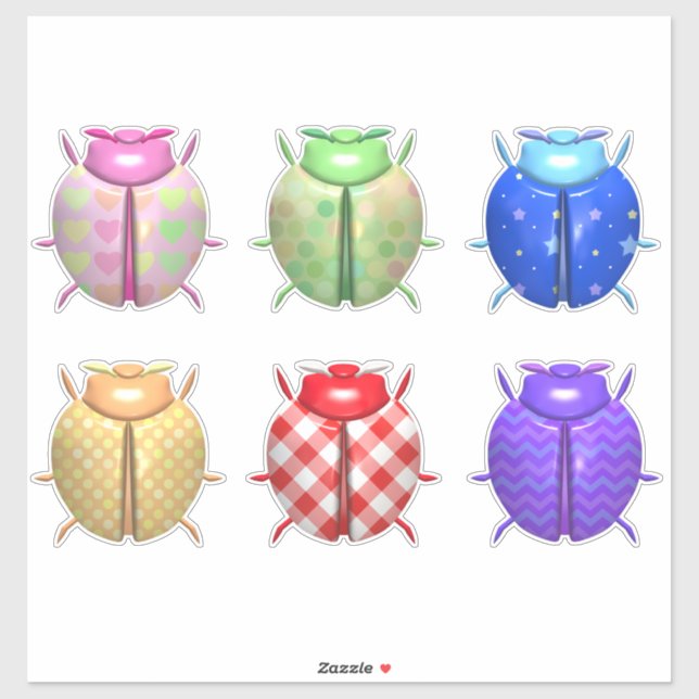 Ladybug niedlich aufkleber (Blatt)