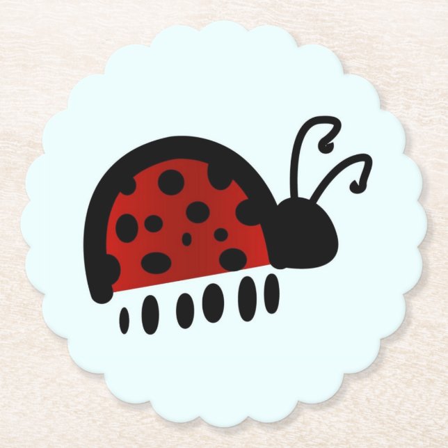 Ladybug niedliche Abbildung Untersetzer (Vorderseite)