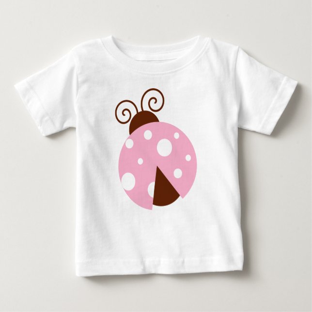 Ladybug, Niedliche Ladybug, rosa Ladybug, Ladybird Baby T-shirt (Vorderseite)