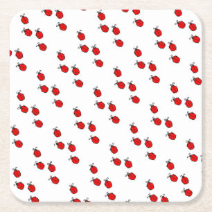 LadyBug Office-Zuhause personalize Destiny Destiny Rechteckiger Pappuntersetzer