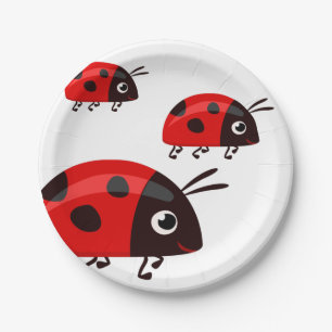Ladybug Pappteller