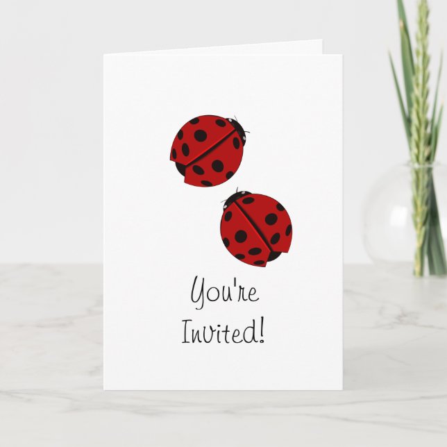 Ladybug-Party Einladung (Vorderseite)