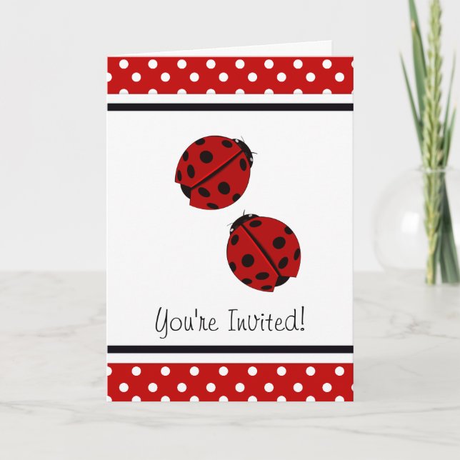 Ladybug-Party Einladung (Vorderseite)