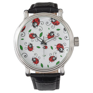 Ladybug Pattern Armbanduhr