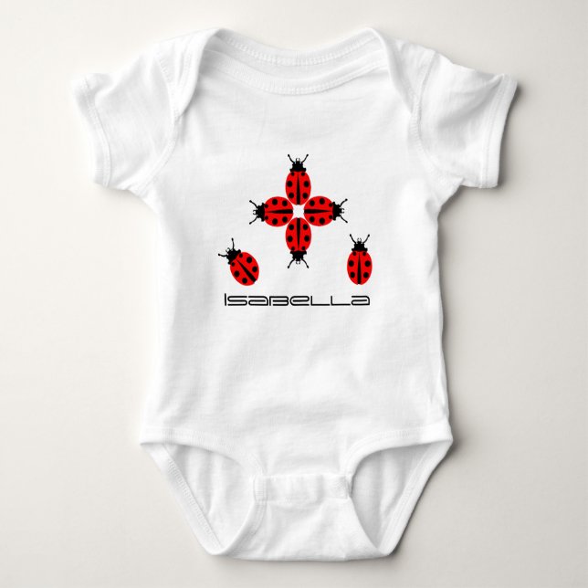 Ladybug Pattern Baby Strampler (Vorderseite)