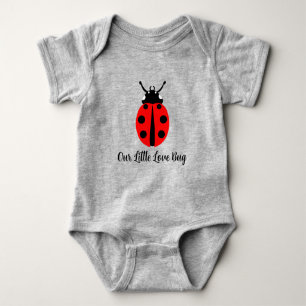 Ladybug Pattern Baby Strampler