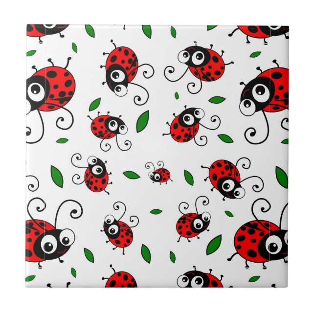 Ladybug Pattern Fliese (Vorderseite)