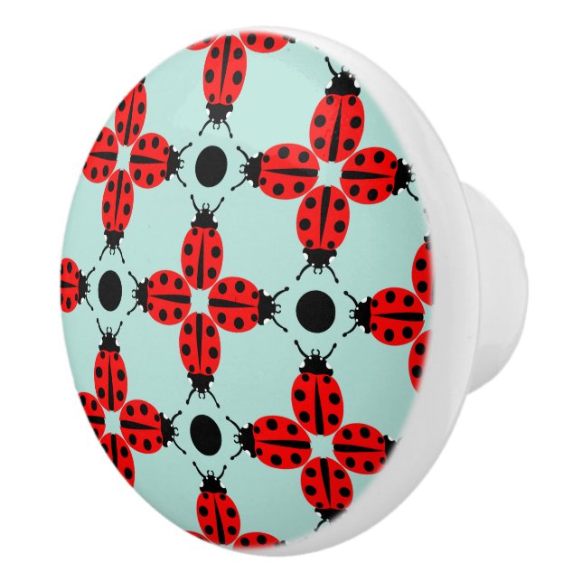 Ladybug Pattern Keramikknauf (Rechts)