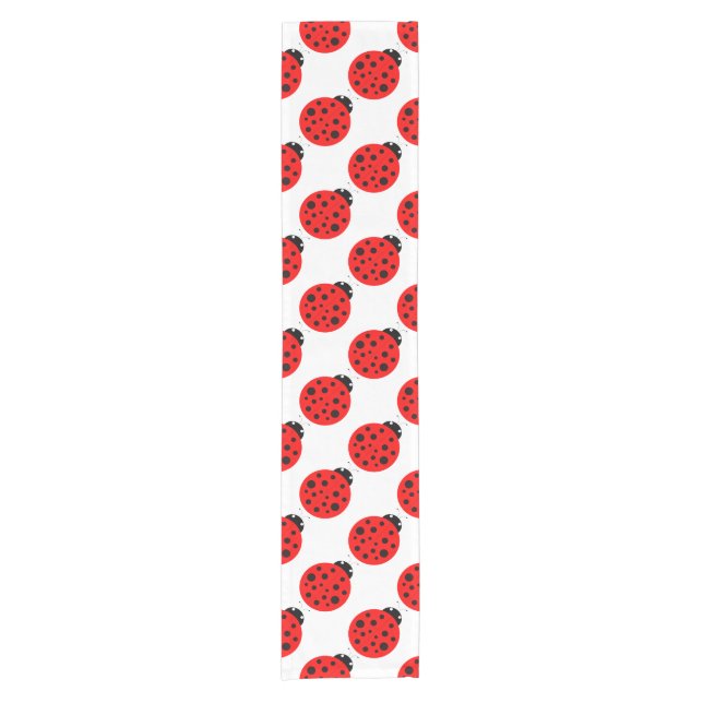 Ladybug Pattern Kurzer Tischläufer (Vorderseite)