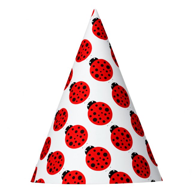 Ladybug Pattern Partyhütchen (Vorderseite)