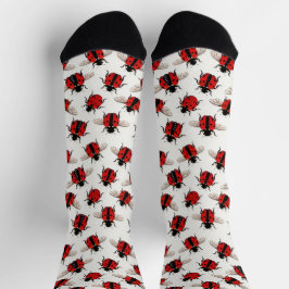 Ladybug Pattern Socken