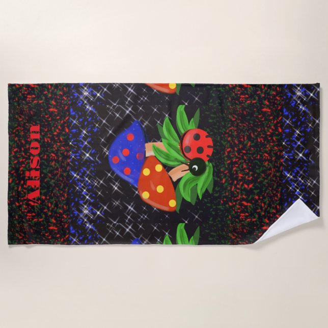 Ladybug Personalisiert Handtuch (Vorderseite)