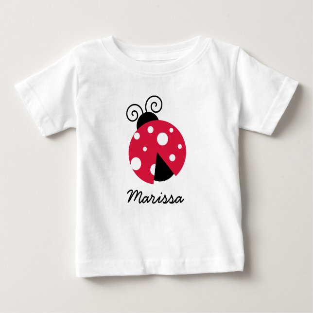 Ladybug Personalisierte Vorlagen Baby T-shirt (Vorderseite)