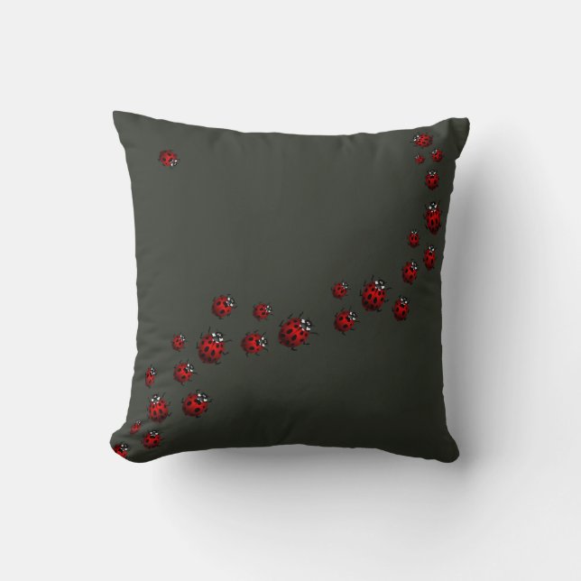 Ladybug Pillows Ladybird Art Pillows Ladybug Dekor Kissen (Vorderseite)