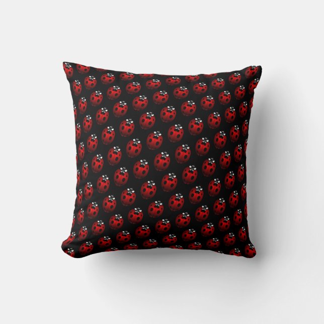 Ladybug Pillows Ladybird Art Pillows Ladybug Dekor Kissen (Vorderseite)