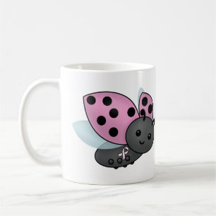 Ladybug Pink Awareness Ribbon Kaffee Tasse