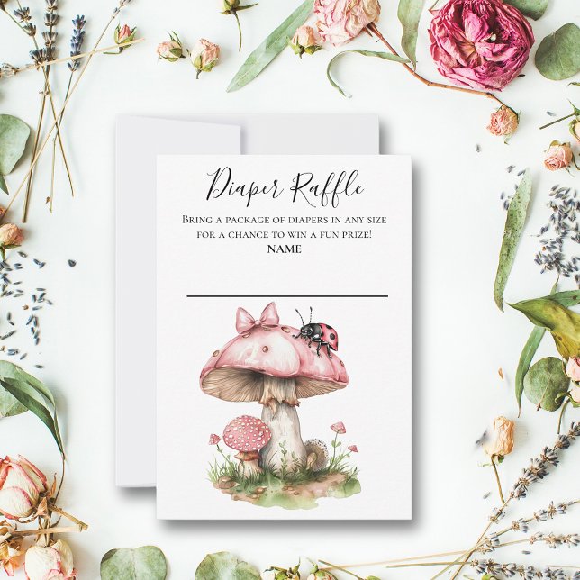 Ladybug Pink Babydusche Windelwanne Einladung (Von Creator hochgeladen)