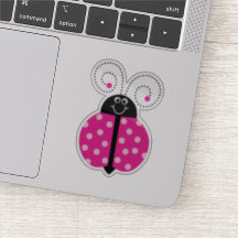Ladybug Pink Polka Dot lächeln Whimsical