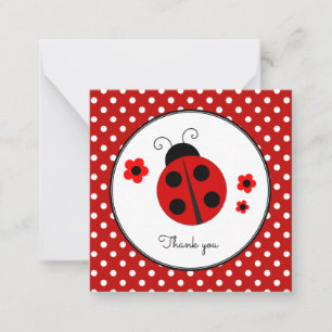 Ladybug Polka Dot Dankeschön Karte