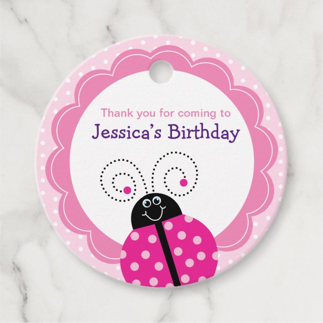 Ladybug Polka Dot Geschenkanhänger (Vorderseite)