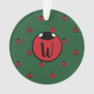 Ladybug Polka Dots Akrylic Ornament
