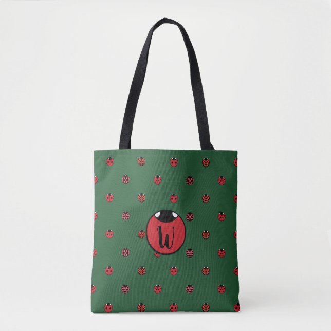 Ladybug Polka Dots Mehrdruck-Tasche (Vorderseite)