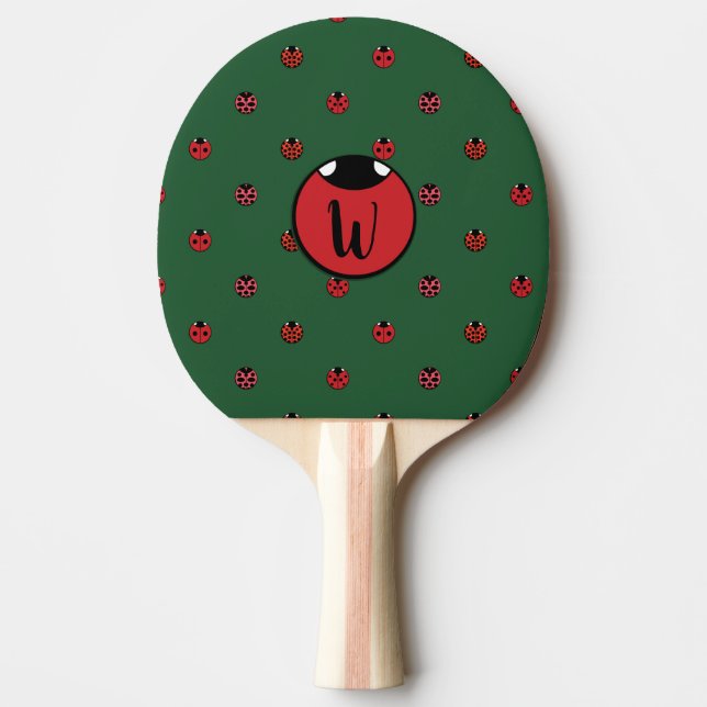 Ladybug Polka Dots Ping Pong Paddle Tischtennis Schläger (Vorderseite)