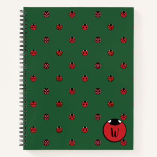 Ladybug Polka Dots Spiral Notebook Notizbuch