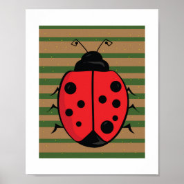Ladybug Poster Print for Kids Room