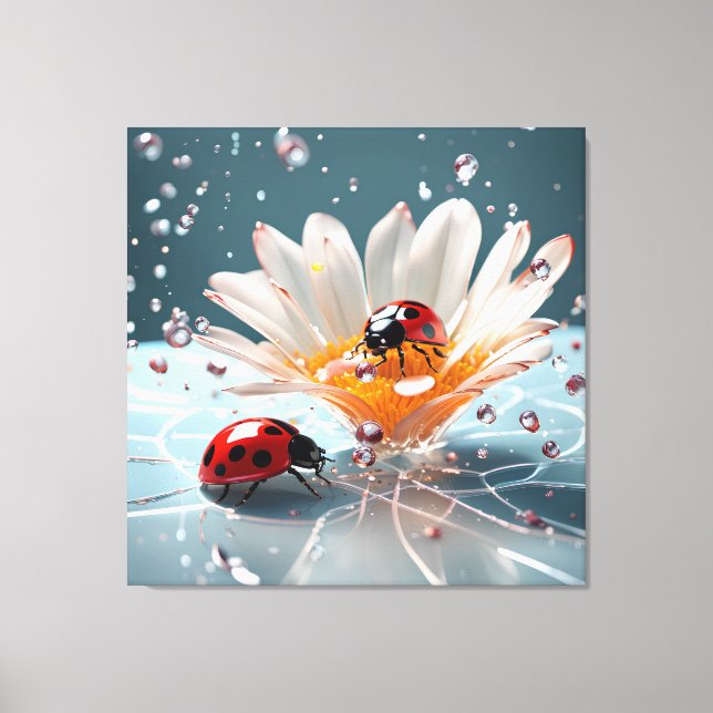 Ladybug - Premium Wrapped Canvas (Glanz) Leinwanddruck (Vorderseite)