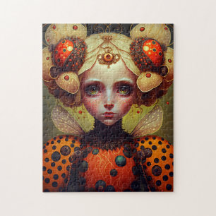 Ladybug Queen 2 Niedlich Fantasy Art Puzzle
