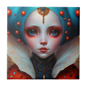 Ladybug Queen Niedlich Fantasy Art Fliese