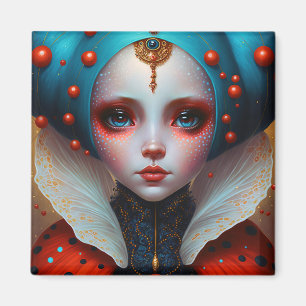 Ladybug Queen Niedlich Fantasy Art Magnet