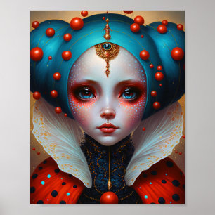 Ladybug Queen Niedlich Fantasy Art Poster
