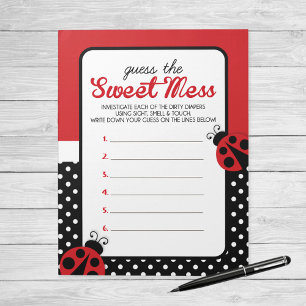 Ladybug rät die Sweet Mess Game-Antwort Notizblock
