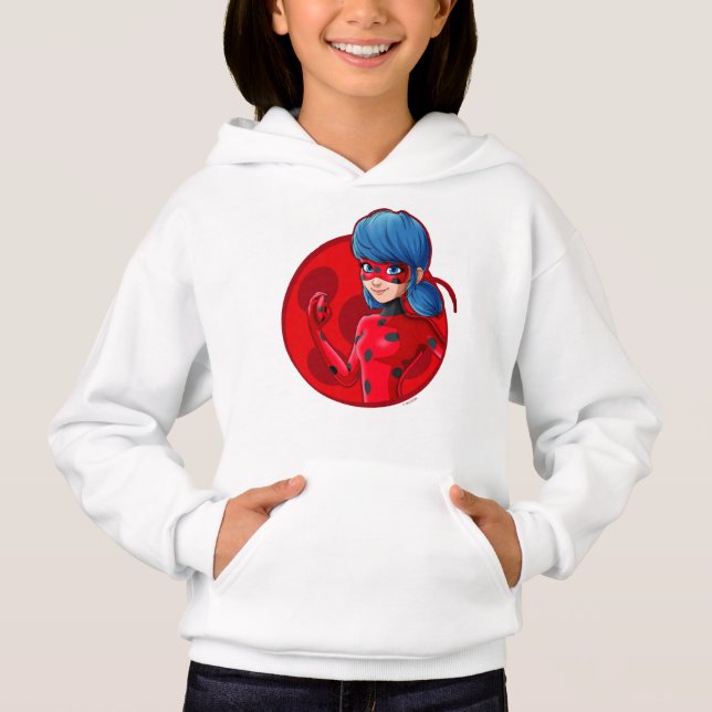 Ladybug Red Abzeichen Hoodie (Vorderseite)