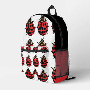 Ladybug Red Black Insect Ladybug Bedruckter Rucksack