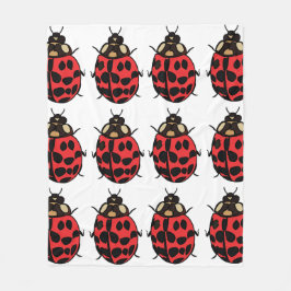 Ladybug Red Black Insect Ladybug Fleecedecke