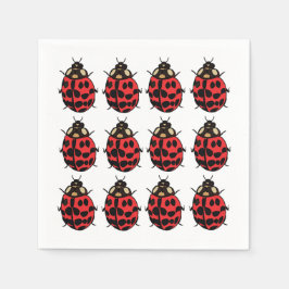 Ladybug Red Black Insect Ladybug Party Serviette