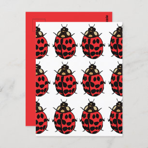 Ladybug Red Black Insect Ladybug Postkarte